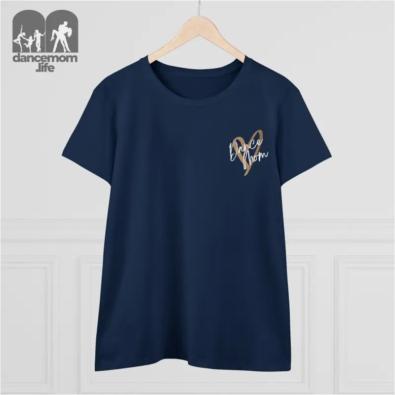 Navy blue t-shirt with a small decorative design on the chest.