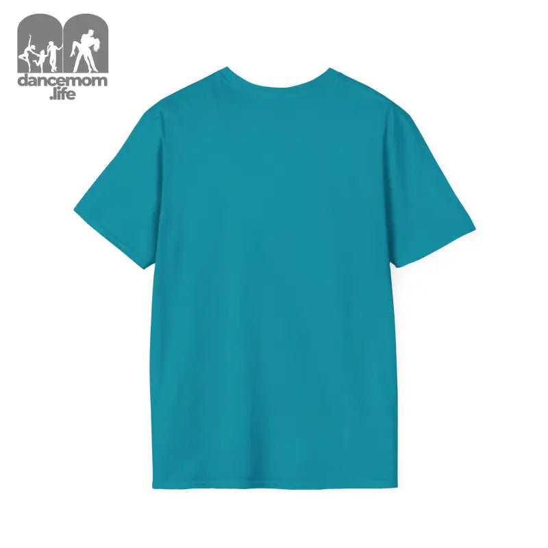 Teal short-sleeved t-shirt.