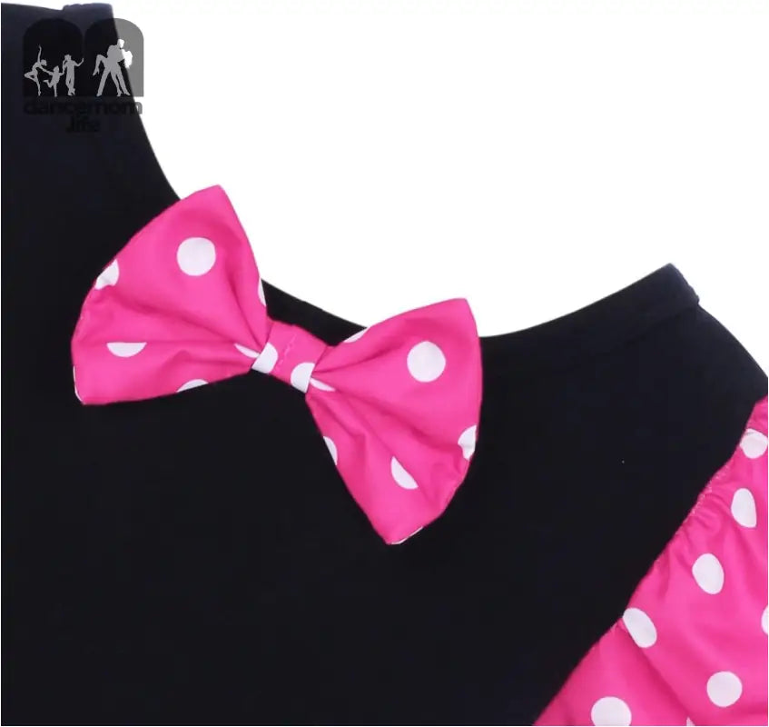 Toddler Girl Polka Dots Party Fancy Costume Tutu Dress up Dance Leotard Gymnastic Cosplay Cartoon Ear Headband