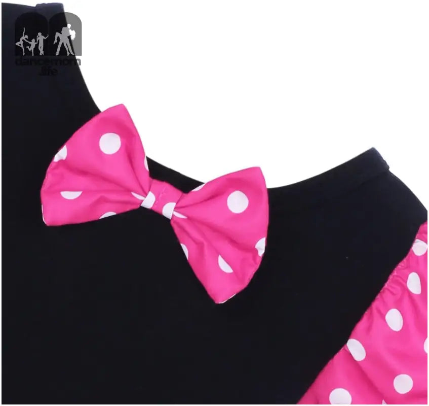 Toddler Girl Polka Dots Party Fancy Costume Tutu Dress up Dance Leotard Gymnastic Cosplay Cartoon Ear Headband