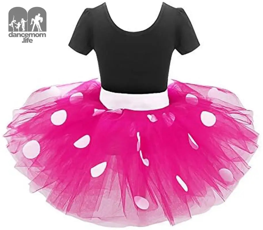 Toddler Baby Girls' Polka Dots Tutu Pokda Dots Dresses Fancy Dance Cosplay Party Dress up with Ears Headband