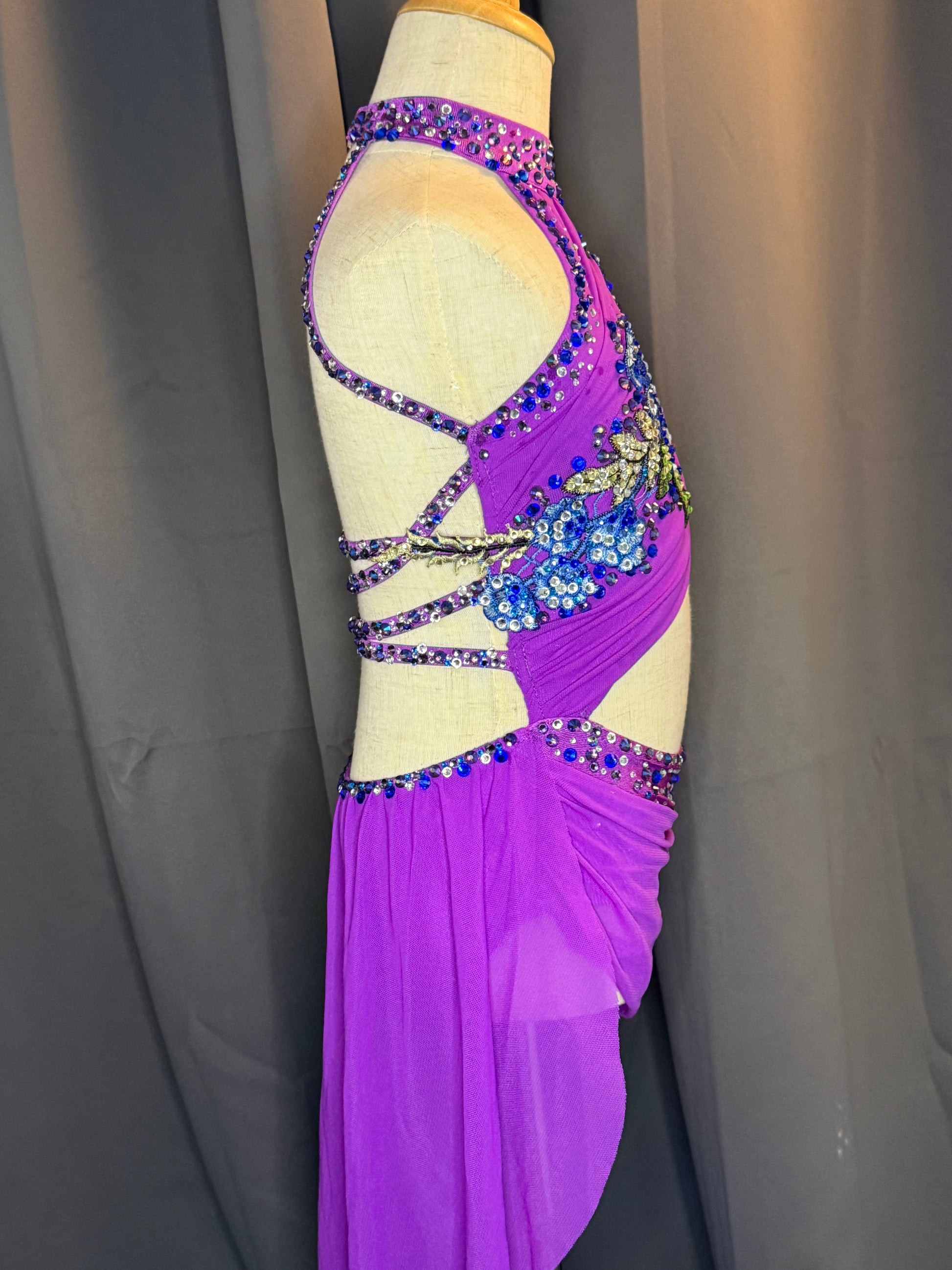 Twilight Serenade – Child Small (US 6) Purple & Blue Lyrical Dance Costume