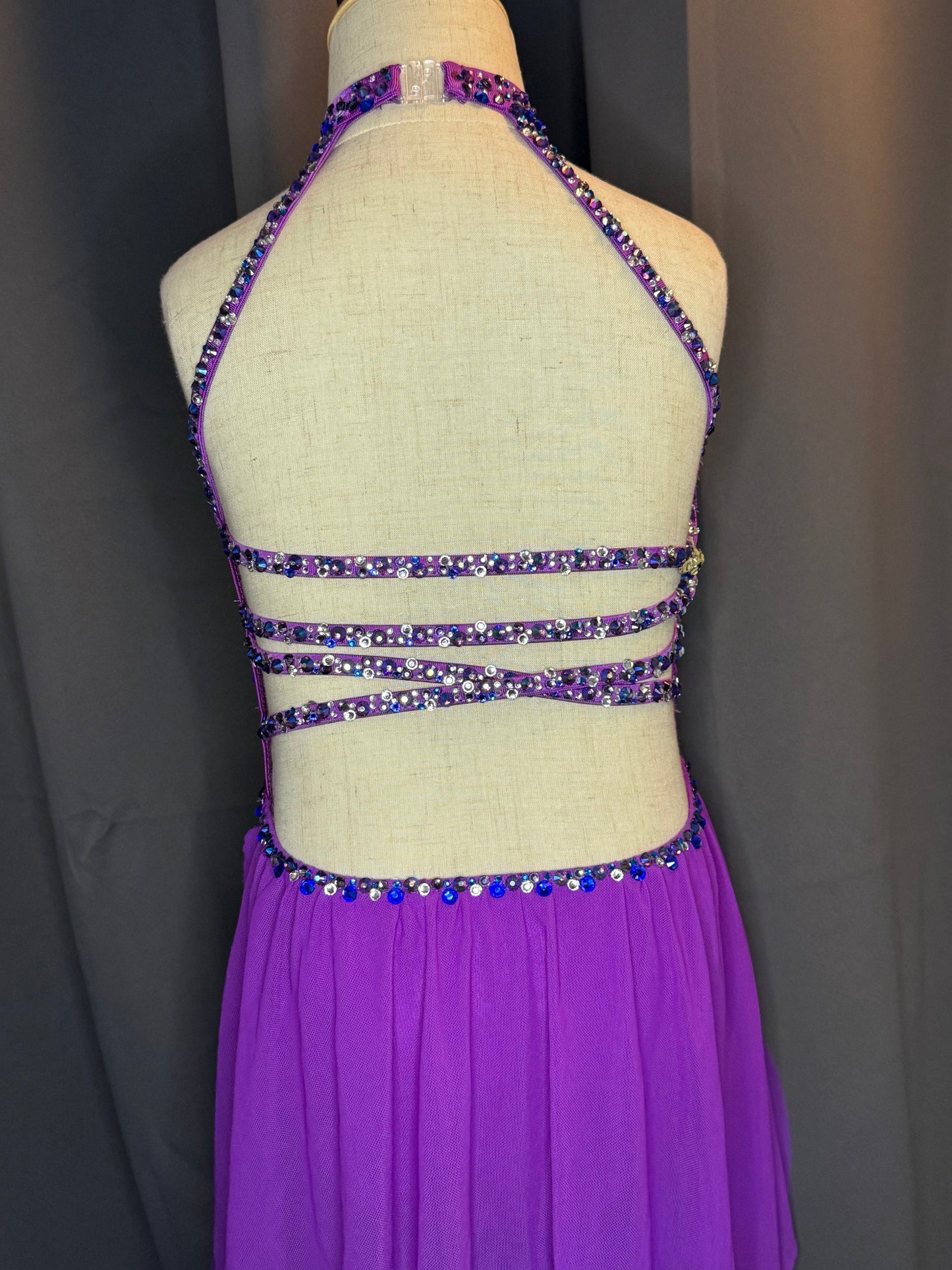 Twilight Serenade – Child Small (US 6) Purple & Blue Lyrical Dance Costume