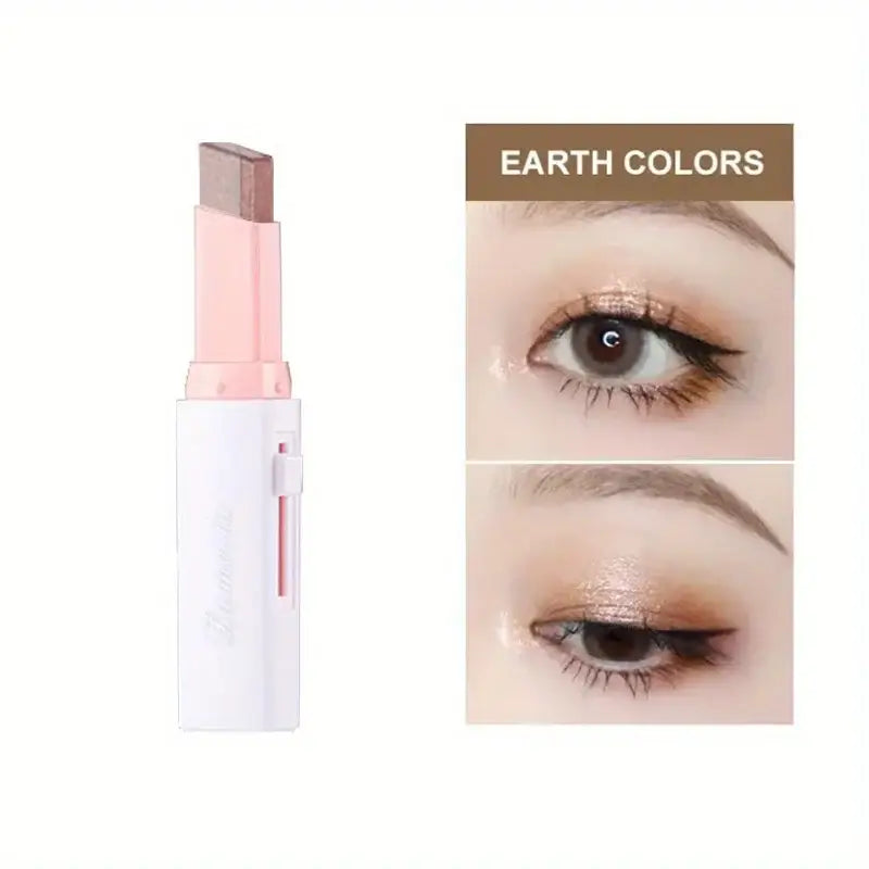 Dual-color eyeshadow stick.