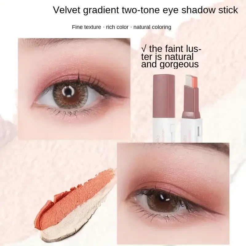 Two-tone eyeshadow stick.