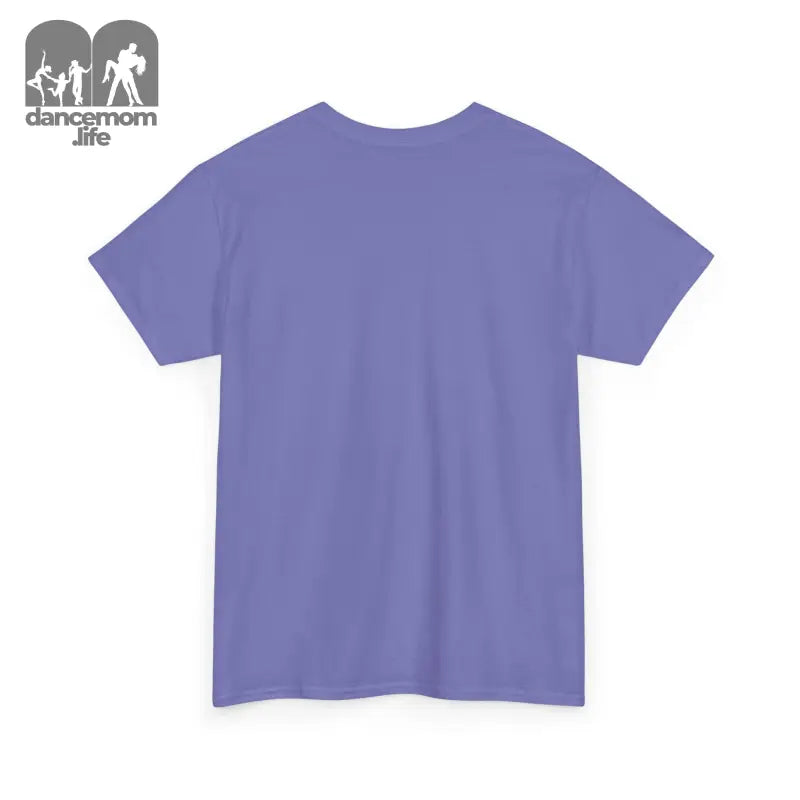 Purple crew neck t-shirt.