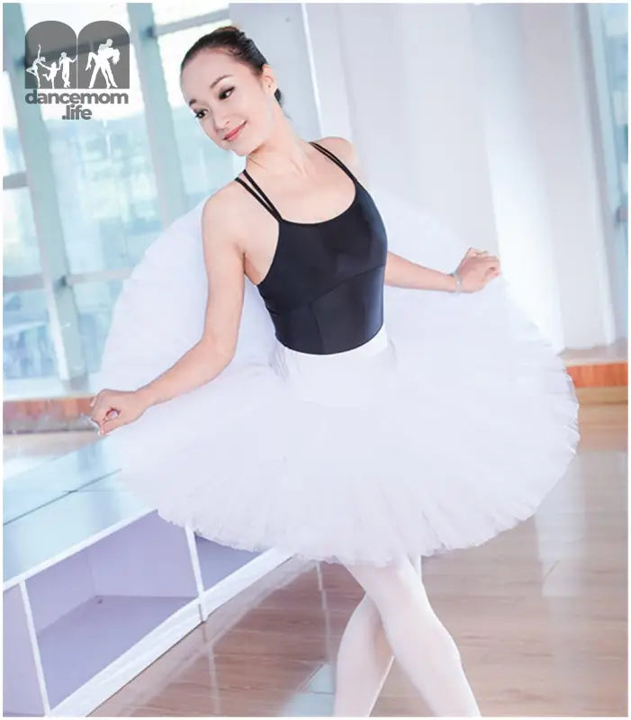 Women Professional Swan Ballet Tutu Skirt Hard Organdy Platter Performance Leotard Skirt