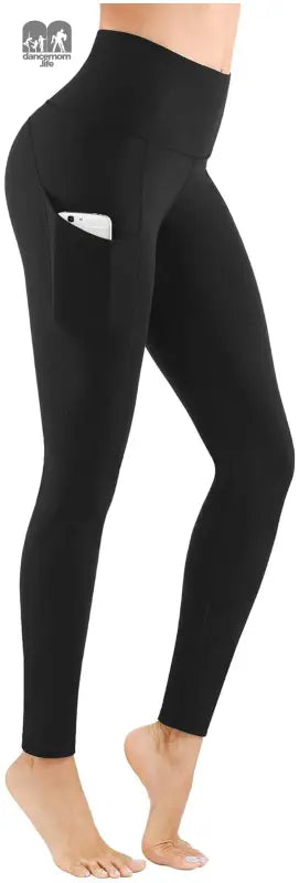 Women'S High Waist Yoga Pants with Pockets, Leggings with Pockets, Tummy Control Workout Yoga Leggings